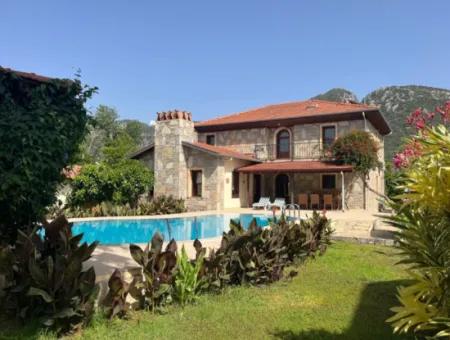 4 In 1 Stone Villa For Sale In Dalyan Of 750M2 Close To The Center